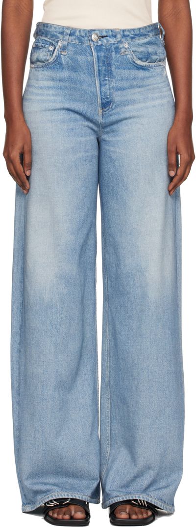 rag & bone rag & bone Blue rb Miramar Sofie Wide-Leg Jeans