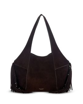 Rag & Bone rag & bone Brayton Medium Fringed Suede Hobo Bag