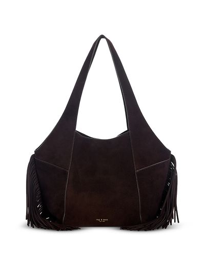 Rag & Bone rag & bone Brayton Medium Fringed Suede Hobo Bag