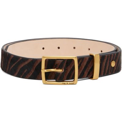rag & bone rag & bone Brown X Boyfriend Calf Hair Belt