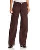 Rag & Bone rag & bone Cam Faux Suede Mid Rise Straight Jeans in Dark Brown - 1