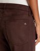 Rag & Bone rag & bone Cam Faux Suede Mid Rise Straight Jeans in Dark Brown - 5