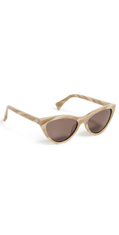 rag & bone rag & bone Cat Eye Acetate Sunglasses Shiny Bone Horn One