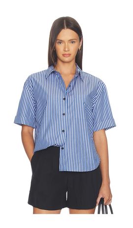 Rag & Bone Rag & Bone Connie Short Sleeve Stripe Shirt