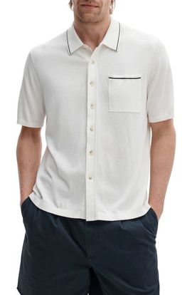 rag & bone rag & bone Conrad Silk & Cotton Dalton Knit Button-Up