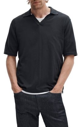rag & bone rag & bone Conrad Silk & Cotton Johnny Collar Polo
