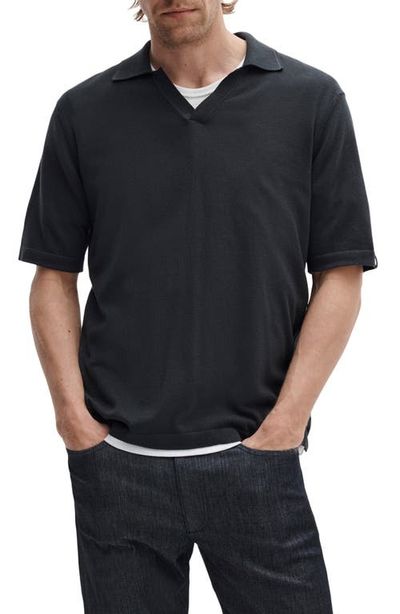 rag & bone rag & bone Conrad Silk & Cotton Johnny Collar Polo
