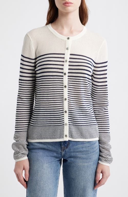 rag & bone rag & bone Daisy Stripe Cotton Blend Cardigan