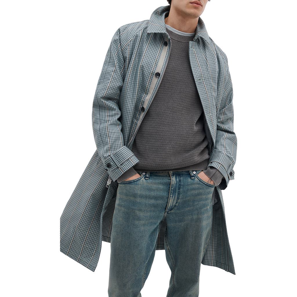 rag & bone - Devin Water Resistant Check Trench Coat