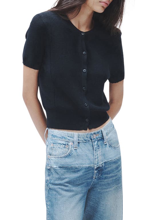 rag & bone rag & bone Dina Short Sleeve Cotton Blend Cardigan