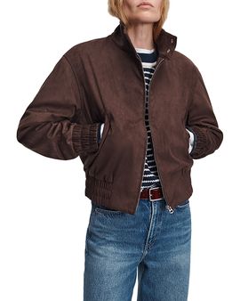 Rag & Bone rag & bone Eliza Faux Suede Bomber Jacket