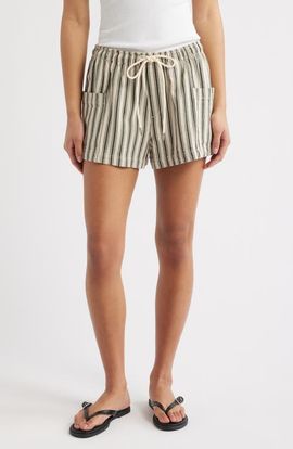 rag & bone rag & bone Emery Cotton Blend Drawstring Shorts