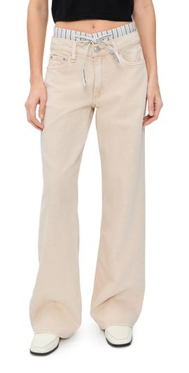 rag & bone rag & bone Featherweight Cam Full Boxer Straight Jeans Sandstripe