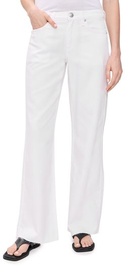 rag & bone rag & bone Featherweight Cam Full Straight Jeans White