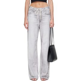 rag & bone rag & bone Gray rb Miramar Drawstring Wide-Leg Jeans