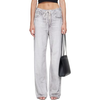 rag & bone rag & bone Gray rb Miramar Drawstring Wide-Leg Jeans