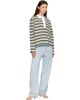 rag & bone rag & bone Green Kelly Boxy Striped Long-Sleeve Polo - 4
