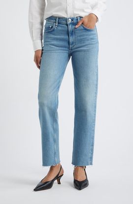 rag & bone rag & bone Harlow Mid Rise Straight Leg Ankle Length Jeans