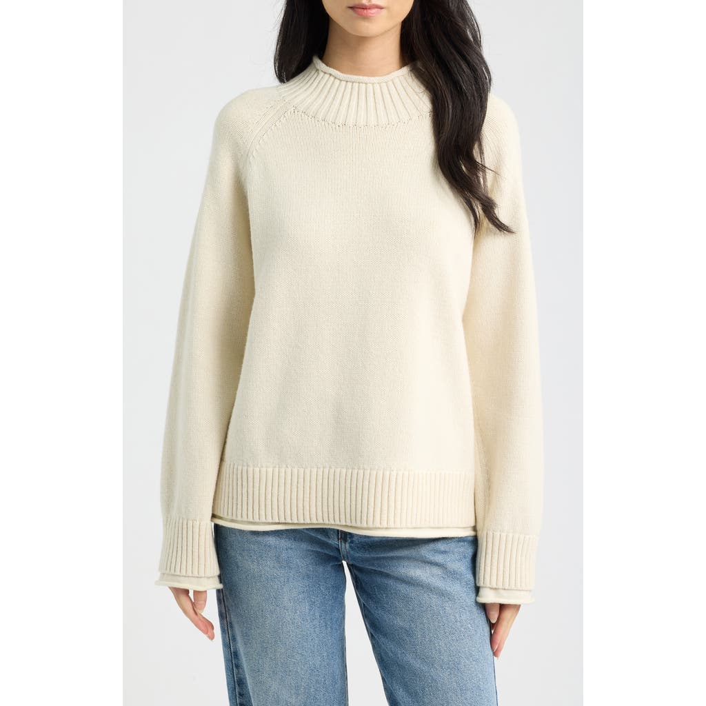 rag & bone rag & bone Hazel Roll Neck Cotton & Wool Sweater