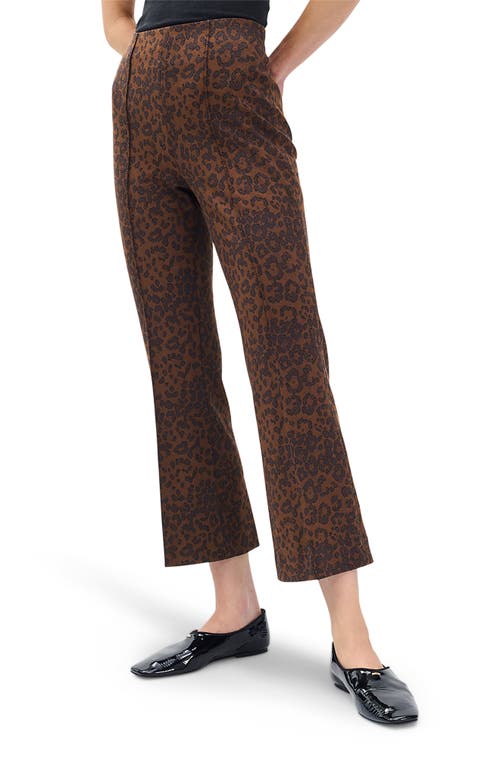rag & bone rag & bone Irina Leopard Print Ponte Flare Ankle Pants 