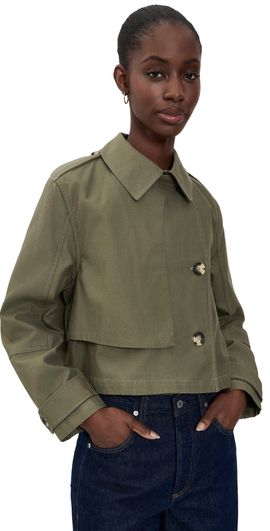 rag & bone rag & bone Jamie Cropped Trench Coat Argrn