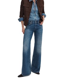 Rag & Bone rag & bone Josie Low Rise Relaxed Flared Jeans in Flora