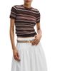 Rag & Bone rag & bone Karina Stripe Short Sleeve Sweater - 1