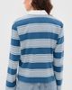 rag & bone rag & bone Kelly Stripe Long Sleeve Polo Blue Multi - 3