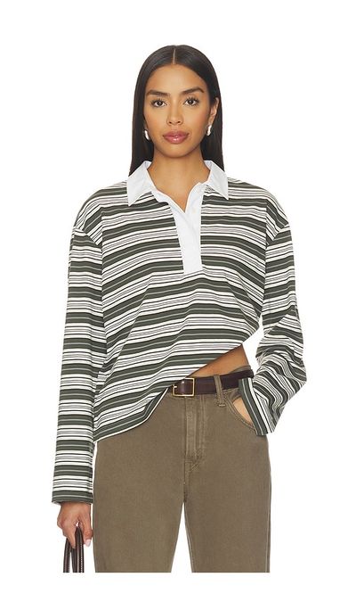 Rag & Bone Rag & Bone Kelly Stripe Polo Long Sleeve