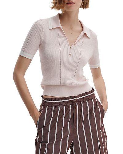 Rag & Bone rag & bone Laurie Tipped Short Sleeve Polo Sweater