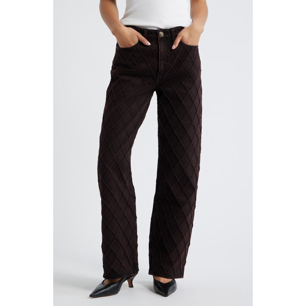 rag & bone rag & bone Logan Mid Rise Wide Leg Quilted Jeans