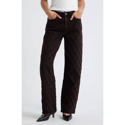 rag & bone rag & bone Logan Mid Rise Wide Leg Quilted Jeans