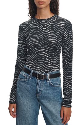 rag & bone rag & bone Luca Zebra Long Sleeve T-Shirt
