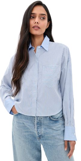 rag & bone rag & bone Marin Multi Stripe Shirt Blumltistp