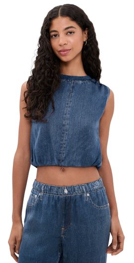 rag & bone rag & bone Miramar Satin Mica Bubble Top Jasper