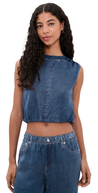 rag & bone rag & bone Miramar Satin Mica Bubble Top Jasper