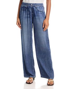 Rag & Bone rag & bone Miramar Slink High Rise Wide Leg Sweatpant Jeans in Lagoon