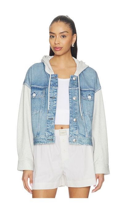 Rag & Bone Rag & Bone Miramar Terry Combo Hooded Trucker