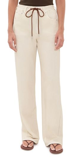 rag & bone rag & bone Miramar Terry Drawcord Wide Leg Pants Ecru