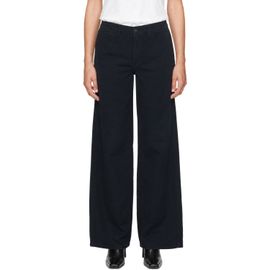 rag & bone rag & bone Navy Sofie Wide Leg Chino Trousers