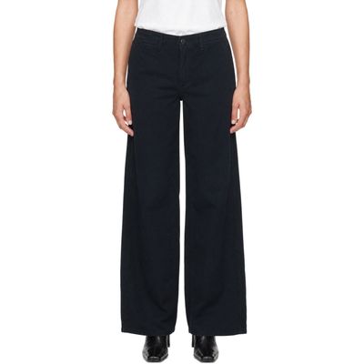 rag & bone rag & bone Navy Sofie Wide Leg Chino Trousers