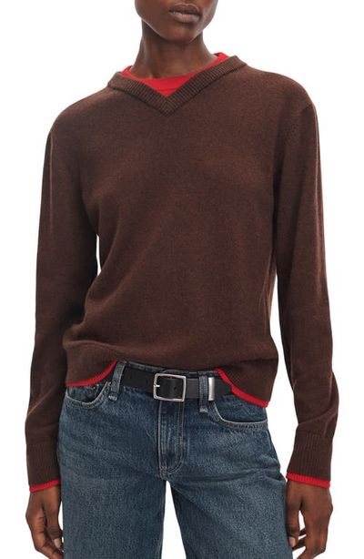 rag & bone rag & bone Nyla Cashmere Vee Crew Sweater
