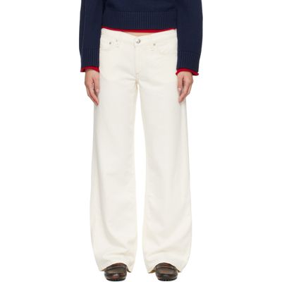 rag & bone rag & bone Off-White Cam Relaxed Straight Jeans