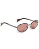 rag & bone rag & bone Oval Metal Sunglasses Dark Gunmetal/Cappuccino One - 1