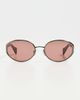 rag & bone rag & bone Oval Metal Sunglasses Dark Gunmetal/Cappuccino One - 2