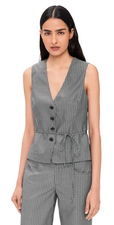 rag & bone rag & bone Paulette Stripe Poplin Vest Salst