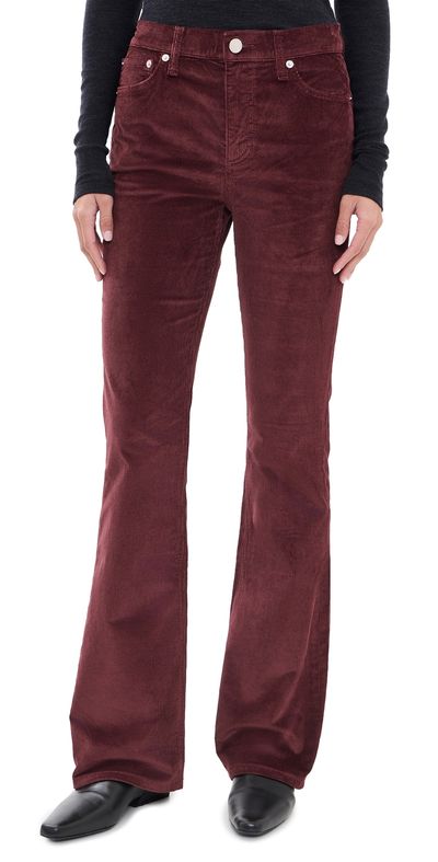 rag & bone rag & bone Peyton Corduroy Mid Rise Pants Dkburgcord