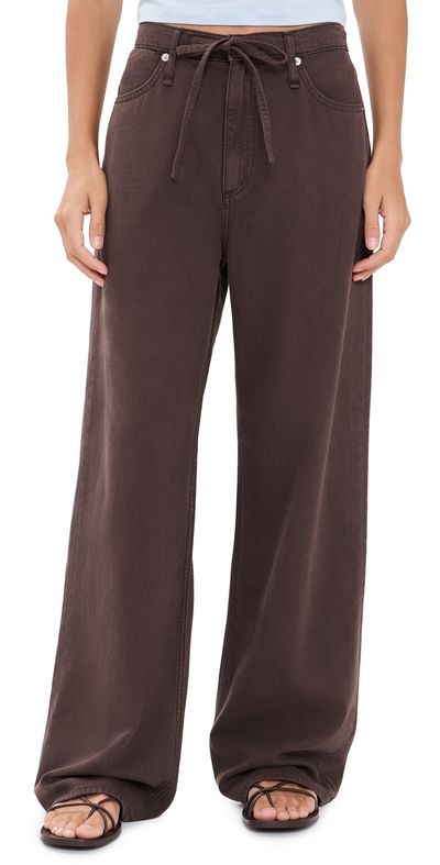 rag & bone rag & bone Phoebe Drawstring Jeans Dkbrownstn