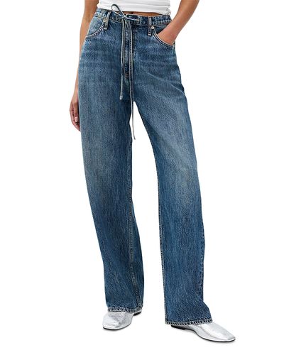 Rag & Bone rag & bone Phoebe Drawstring Wide Leg Jeans in Declan