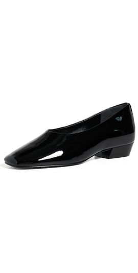rag & bone rag & bone Poppi Leather Ballet Heels Blkpt